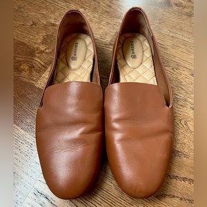 Birdies Cognac Leather Loafers